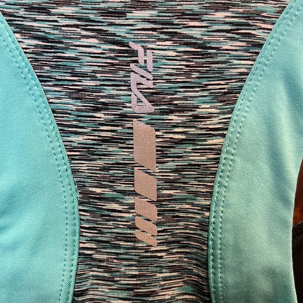 FILA Tennis Pickleball Athletic Racerback Tank Space Dyed Heathered Teal Top M - Picture 6 of 7